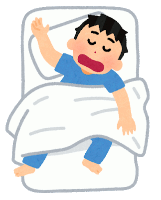 寝相の悪い人イメージ